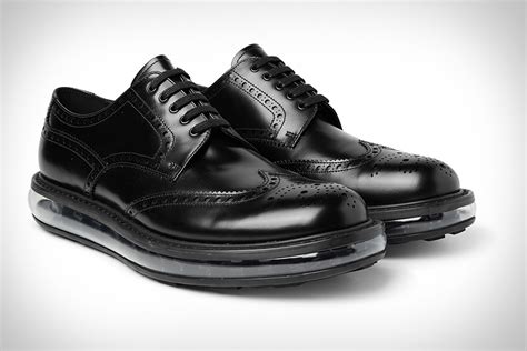 prada levitate polished-leather wingtip brogues|Prada Levitate Wingtip Brogues .